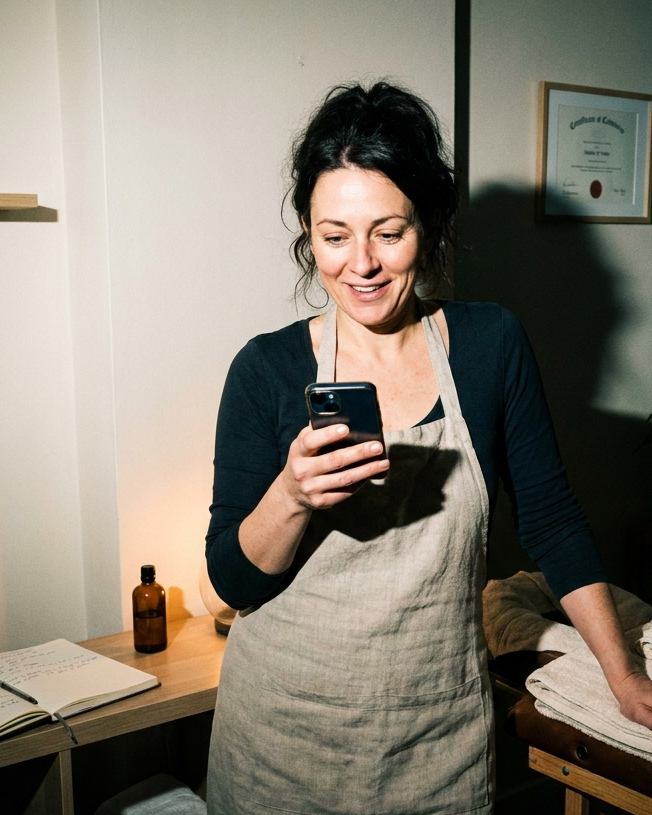 Practitioner being found by a new customer